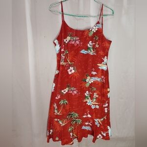 Tropical Santa Floral Dress